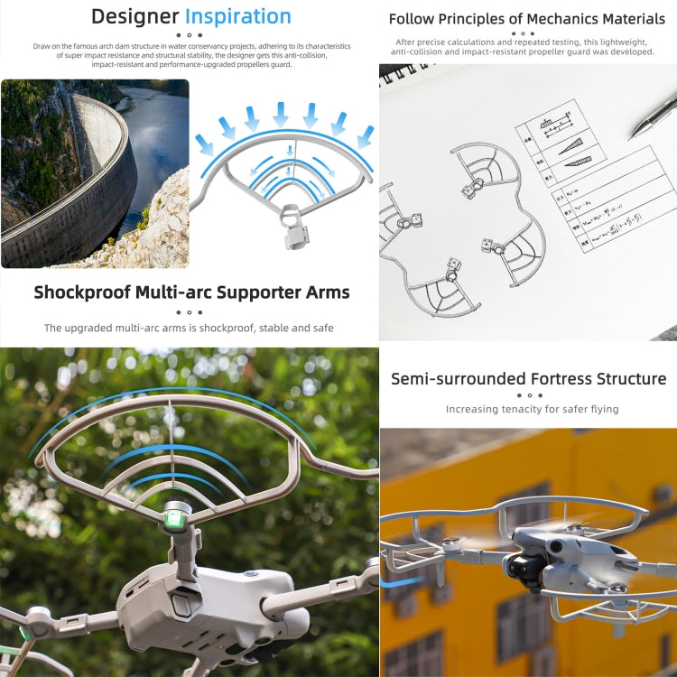 For DJI Mini 4 Pro Sunnylife N4P-KC712 Drone Propeller Protective Guard Anti-collision Ring (Grey) - Other by Sunnylife | Online Shopping UK | buy2fix