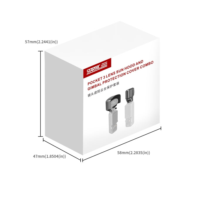 For DJI OSMO Pocket 3 STARTRC 2 in 1 Gimbal Camera Lens Cover Sunshade (Black) by STARTRC