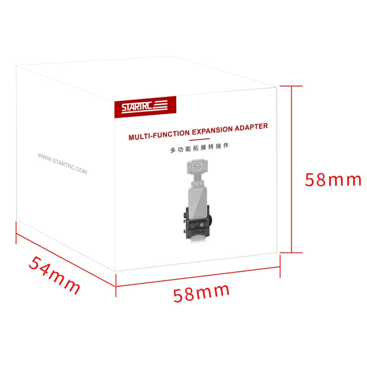 For DJI OSMO Pocket 3 STARTRC Multifunctional Fixed Mount Expansion Adapter Bracket (Black) by STARTRC