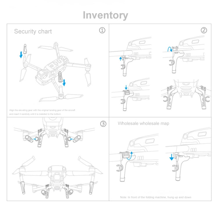 PGYTECH P-HA-030 LED Night Flight Light Shock Absorption Landing High Stand for DJI Mavic 2 by PGYTECH