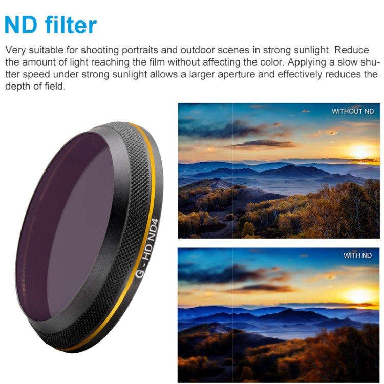 PGYTECH X4S-HD ND4 Gold-edge Lens Filter for DJI Inspire 2 / X4S Gimbal Camera Drone Accessories - by PGYTECH | Online Shopping UK | buy2fix