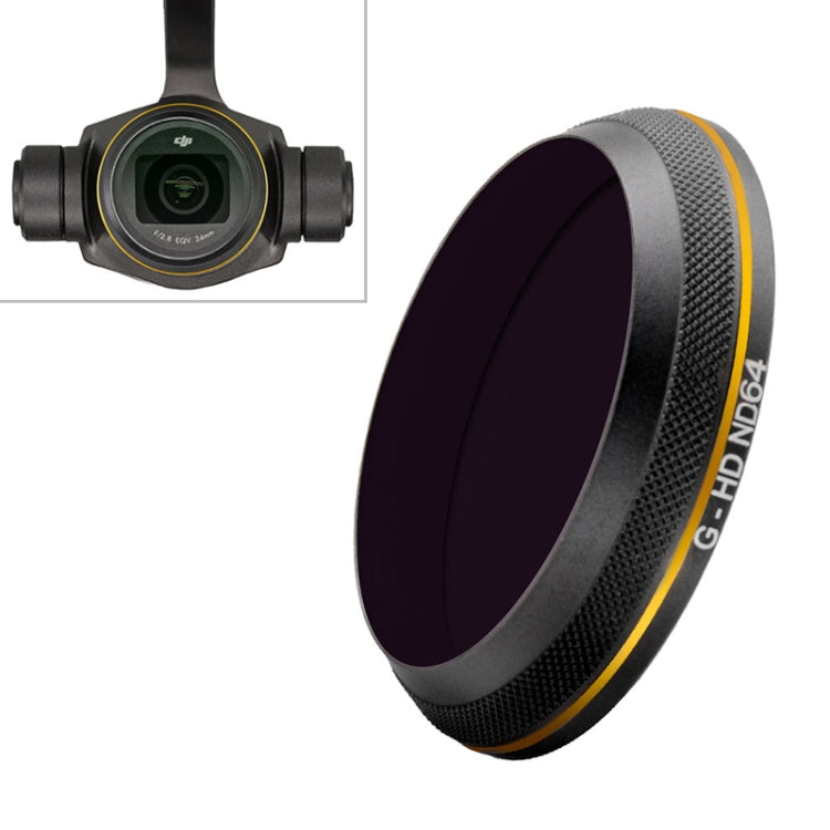 PGYTECH X4S-HD ND64 Gold-edge Lens Filter for DJI Inspire 2 / X4S Gimbal Camera Drone Accessories - by PGYTECH | Online Shopping UK | buy2fix