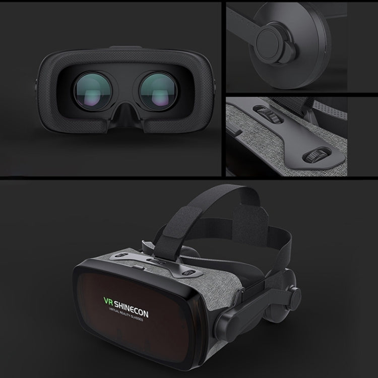 VR SHINECON G07E Virtual Reality 3D Video Glasses Suitable for 4.0 inch - 6.3 inch Smartphone(Grey) - VR Headset by buy2fix | Online Shopping UK | buy2fix