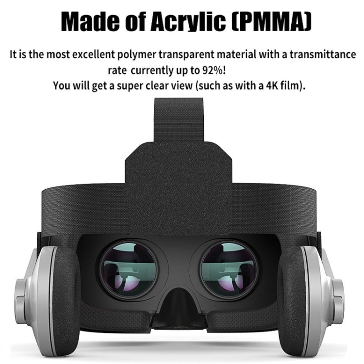 VR SHINECON G07E Virtual Reality 3D Video Glasses Suitable for 4.0 inch - 6.3 inch Smartphone(Grey) - VR Headset by buy2fix | Online Shopping UK | buy2fix