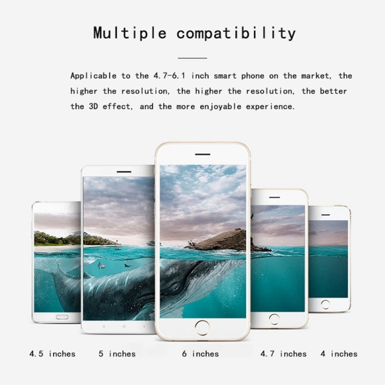 VR SHINECON G07E Virtual Reality 3D Video Glasses Suitable for 4.0 inch - 6.3 inch Smartphone(Grey) - VR Headset by buy2fix | Online Shopping UK | buy2fix