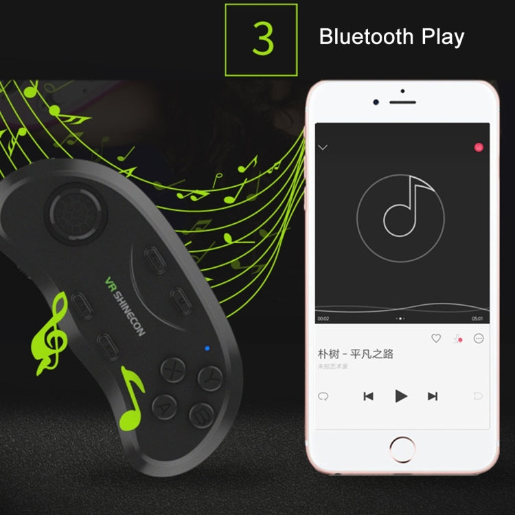 VR Shinecon 3D Movie Games Virtual Reality Glasses Bluetooth Remote Controller Gamepad(Black) - VR Accessories by buy2fix | Online Shopping UK | buy2fix