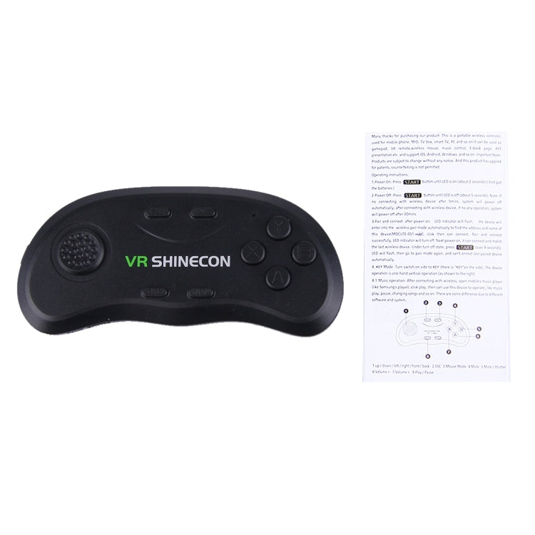 VR Shinecon 3D Movie Games Virtual Reality Glasses Bluetooth Remote Controller Gamepad(Black) - VR Accessories by buy2fix | Online Shopping UK | buy2fix