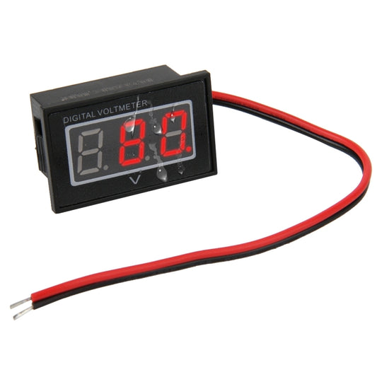 V40D 2 Wires Red Light Display Mini Waterproof IPX4 Digital Voltage Meter, Measure Voltage: DC 15-120V - Current & Voltage Tester by buy2fix | Online Shopping UK | buy2fix