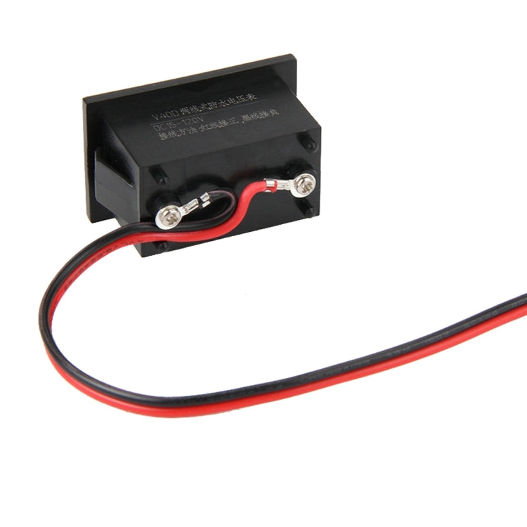 V40D 2 Wires Red Light Display Mini Waterproof IPX4 Digital Voltage Meter, Measure Voltage: DC 15-120V - Current & Voltage Tester by buy2fix | Online Shopping UK | buy2fix