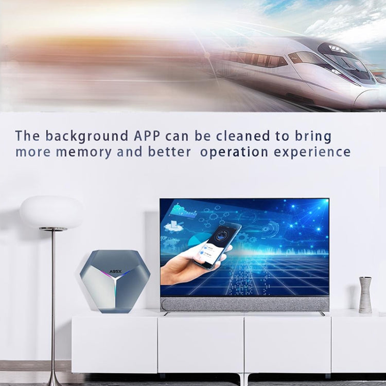 A95X F4 8K UHD Smart TV BOX Android 10.0 Media Player with Remote Control, Amlogic S905X4 Quad Core Cortex-A55 up to 2.0GHz, RAM: 4GB, ROM: 32GB, 2.4GHz/5GHz WiFi, Bluetooth, EU Plug(Metallic Blue) - Amlogic S905 by buy2fix | Online Shopping UK | buy2fix