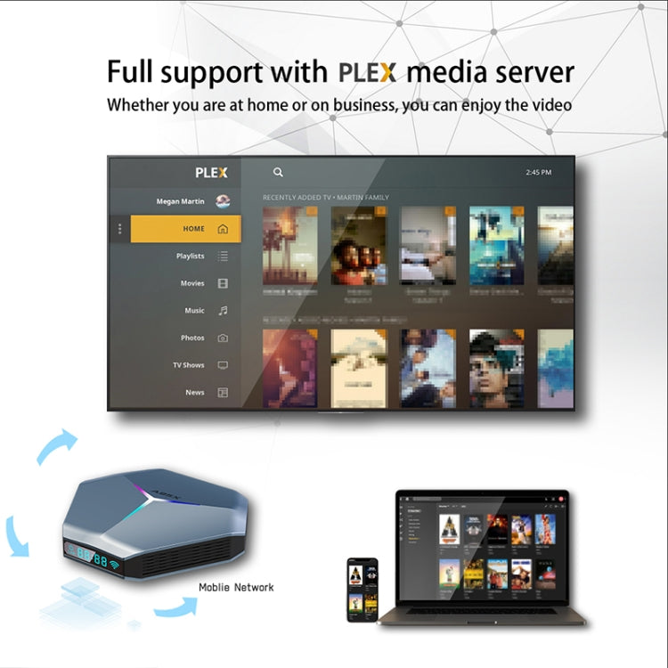 A95X F4 8K UHD Smart TV BOX Android 10.0 Media Player with Remote Control, Amlogic S905X4 Quad Core Cortex-A55 up to 2.0GHz, RAM: 4GB, ROM: 32GB, 2.4GHz/5GHz WiFi, Bluetooth, EU Plug(Metallic Blue) - Amlogic S905 by buy2fix | Online Shopping UK | buy2fix