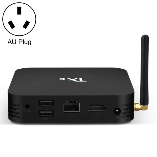 TX6 HD TV Box Media Player, Android 7.1 / 9.0 System, Allwinner H6, up to 1.5GHz, Quad-core ARM Cortex-A53, 2GB + 16GB, Support Bluetooth, WiFi, RJ45, AU Plug - Allwinner H6 by buy2fix | Online Shopping UK | buy2fix