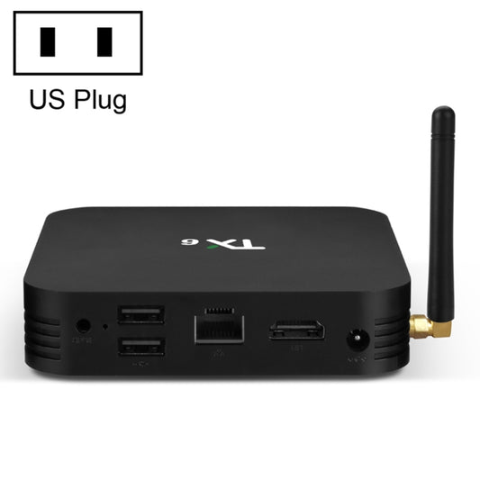 TX6 HD TV Box Media Player, Android 7.1 / 9.0 System, Allwinner H6, up to 1.5GHz, Quad-core ARM Cortex-A53, 2GB + 16GB, Support Bluetooth, WiFi, RJ45, US Plug - Allwinner H6 by buy2fix | Online Shopping UK | buy2fix