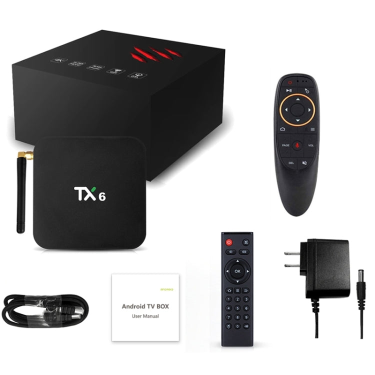 TX6 HD TV Box Media Player, Android 7.1 / 9.0 System, Allwinner H6, up to 1.5GHz, Quad-core ARM Cortex-A53, 2GB + 16GB, Support Bluetooth, WiFi, RJ45, UK Plug - Allwinner H6 by buy2fix | Online Shopping UK | buy2fix