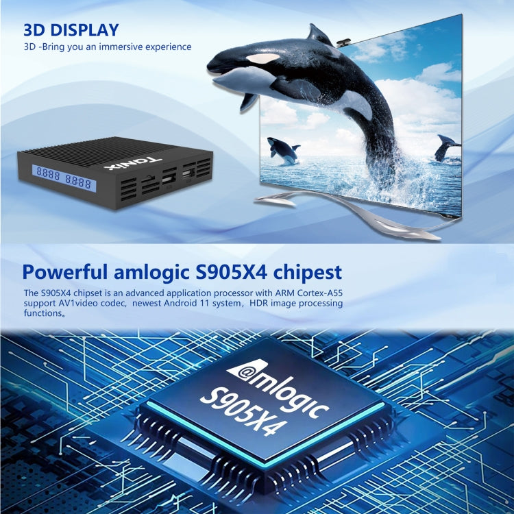 Tanix X4 Android 11 Smart TV Box, Amlogic S905X4 Quad Core, 4GB+32GB, Dual Wifi, BT(UK Plug) - Amlogic S905 by buy2fix | Online Shopping UK | buy2fix