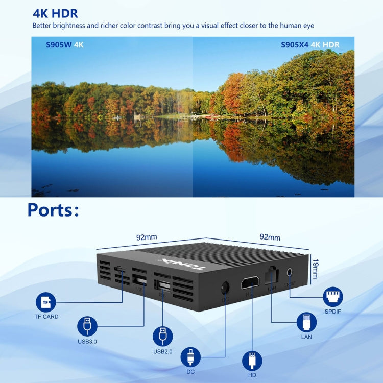 Tanix X4 Android 11 Smart TV Box, Amlogic S905X4 Quad Core, 4GB+32GB, Dual Wifi, BT(UK Plug) - Amlogic S905 by buy2fix | Online Shopping UK | buy2fix