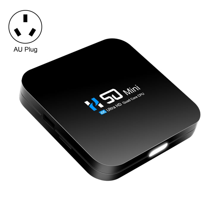 H50 Mini 4K Smart Network TV Box, Android 10.0, RK3318 Quad Core, 2GB+16GB, AU Plug - RK3318 by buy2fix | Online Shopping UK | buy2fix