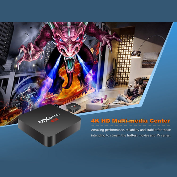 MXQ PROi 1080P 4K HD Smart TV BOX with Remote Controller, Android 7.1 S905W Quad Core Cortex-A53 Up to 2GHz, RAM: 2GB, ROM: 16GB, Support WiFi, UK Plug - Amlogic S905 by buy2fix | Online Shopping UK | buy2fix