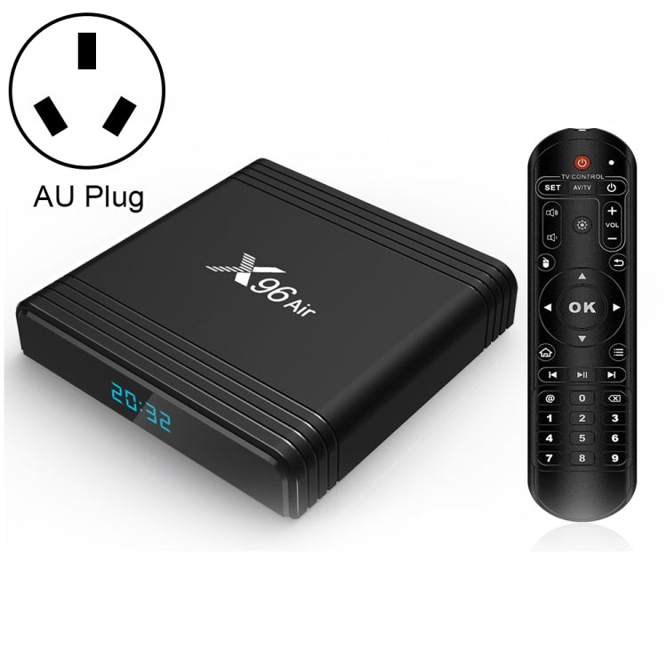 X96 Air 8K Smart TV BOX Android 9.0 Media Player with Remote Control, Quad-core Amlogic S905X3, RAM: 2GB, ROM: 16GB, Dual Band WiFi, AU Plug - Amlogic S905 by buy2fix | Online Shopping UK | buy2fix
