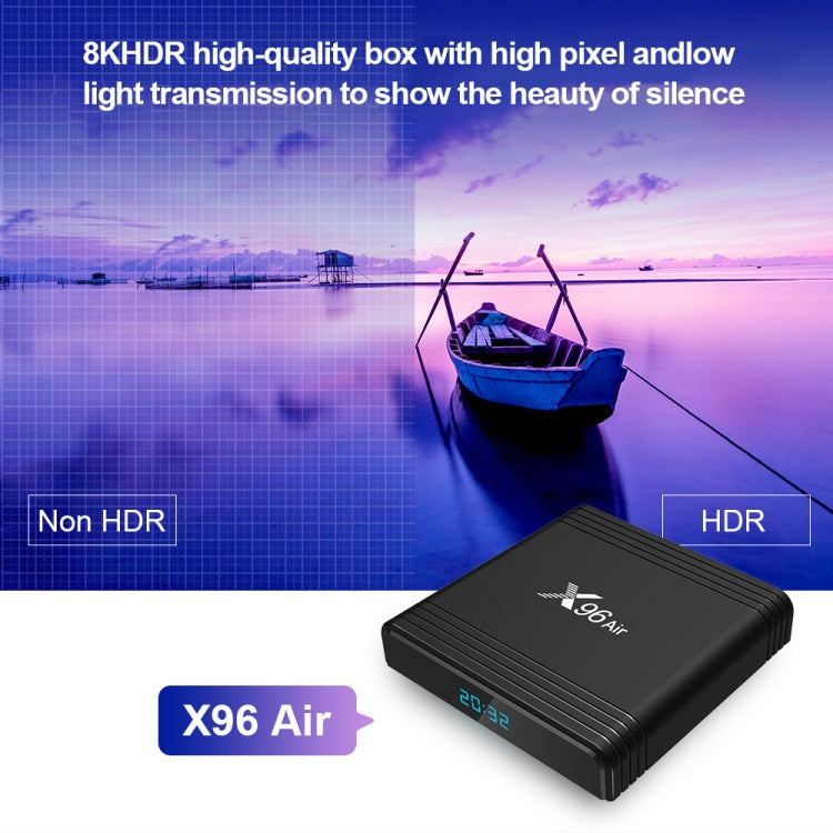 X96 Air 8K Smart TV BOX Android 9.0 Media Player with Remote Control, Quad-core Amlogic S905X3, RAM: 2GB, ROM: 16GB, Dual Band WiFi, AU Plug - Amlogic S905 by buy2fix | Online Shopping UK | buy2fix