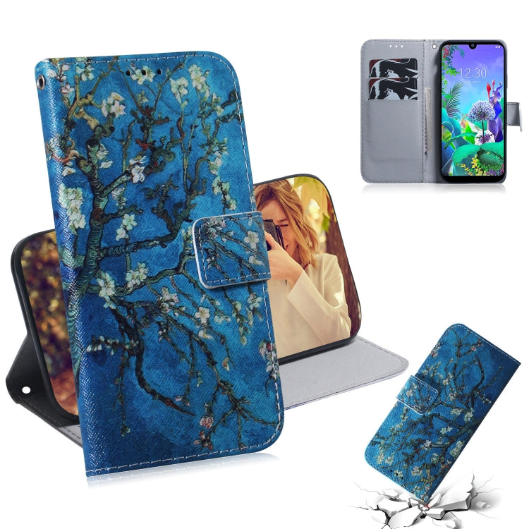 Painting Pattern Coloured Drawing Horizontal Flip Leather Case with Holder & Card Slots & Wallet for LG Q60(Apricot Flower) - LG Cases by buy2fix | Online Shopping UK | buy2fix