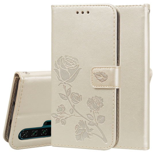 Rose Embossed Horizontal Flip PU Leather Case with Holder & Card Slots & Wallet for Huawei Honor 20 Pro(Gold) - Honor Cases by buy2fix | Online Shopping UK | buy2fix