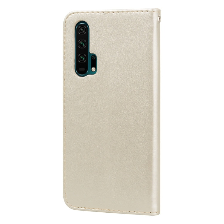 Rose Embossed Horizontal Flip PU Leather Case with Holder & Card Slots & Wallet for Huawei Honor 20 Pro(Gold) - Honor Cases by buy2fix | Online Shopping UK | buy2fix