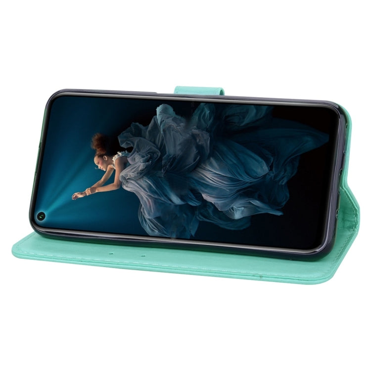 Rose Embossed Horizontal Flip PU Leather Case with Holder & Card Slots & Wallet for Huawei Honor 20 Pro(Green) - Honor Cases by buy2fix | Online Shopping UK | buy2fix