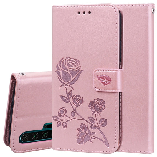 Rose Embossed Horizontal Flip PU Leather Case with Holder & Card Slots & Wallet for Huawei Honor 20 Pro(Rose Gold) - Honor Cases by buy2fix | Online Shopping UK | buy2fix