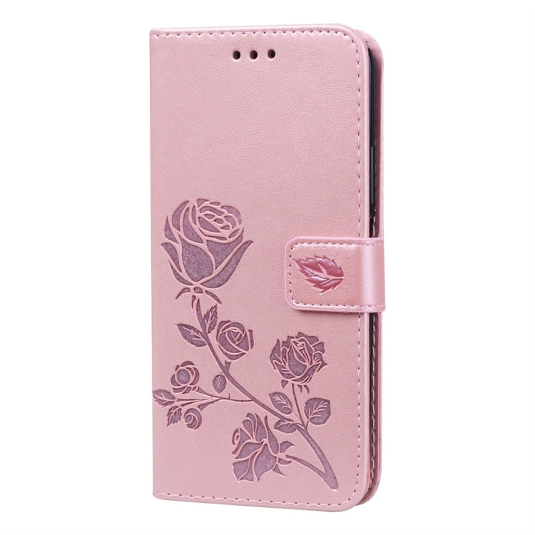 Rose Embossed Horizontal Flip PU Leather Case with Holder & Card Slots & Wallet for Huawei Honor 20 Pro(Rose Gold) - Honor Cases by buy2fix | Online Shopping UK | buy2fix