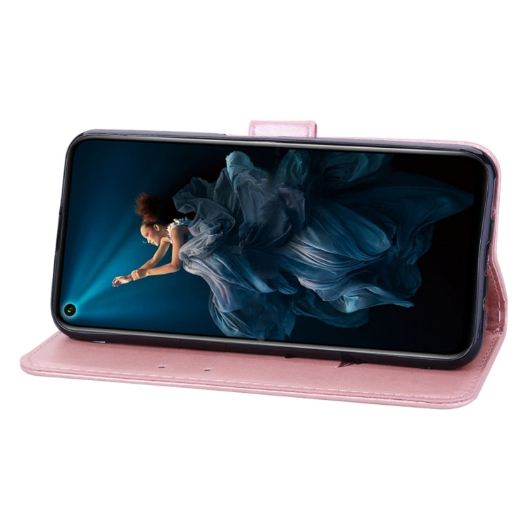 Rose Embossed Horizontal Flip PU Leather Case with Holder & Card Slots & Wallet for Huawei Honor 20 Pro(Rose Gold) - Honor Cases by buy2fix | Online Shopping UK | buy2fix
