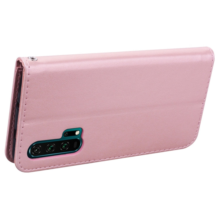 Rose Embossed Horizontal Flip PU Leather Case with Holder & Card Slots & Wallet for Huawei Honor 20 Pro(Rose Gold) - Honor Cases by buy2fix | Online Shopping UK | buy2fix