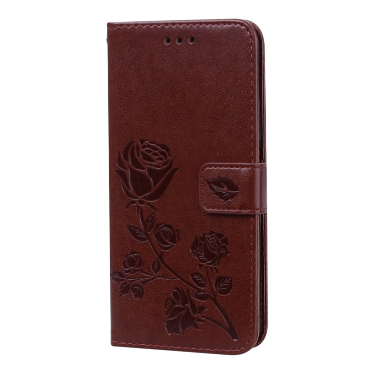 Rose Embossed Horizontal Flip PU Leather Case with Holder & Card Slots & Wallet for Huawei Honor 20 Pro(Brown) - Honor Cases by buy2fix | Online Shopping UK | buy2fix
