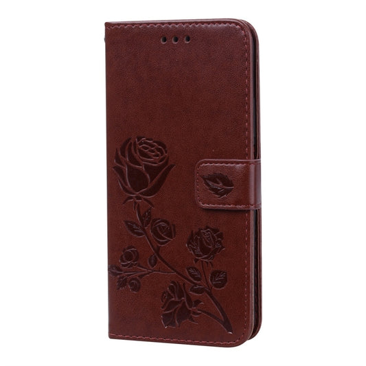 Rose Embossed Horizontal Flip PU Leather Case with Holder & Card Slots & Wallet for Huawei Honor 20 Pro(Brown) - Honor Cases by buy2fix | Online Shopping UK | buy2fix