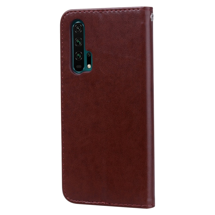 Rose Embossed Horizontal Flip PU Leather Case with Holder & Card Slots & Wallet for Huawei Honor 20 Pro(Brown) - Honor Cases by buy2fix | Online Shopping UK | buy2fix