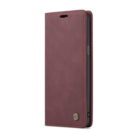 CaseMe-013 Multifunctional Retro Frosted Horizontal Flip Leather Case with Card Slot & Holder & Wallet for Galaxy S9 Plus(Wine Red) by CaseMe