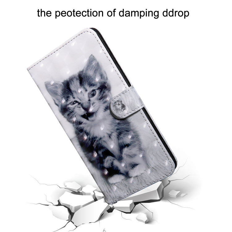 3D Painting Pattern Coloured Drawing Horizontal Flip TPU + PU Leather Case with Holder & Card Slots & Wallet For LG K40(Smile Cat) - LG Cases by buy2fix | Online Shopping UK | buy2fix