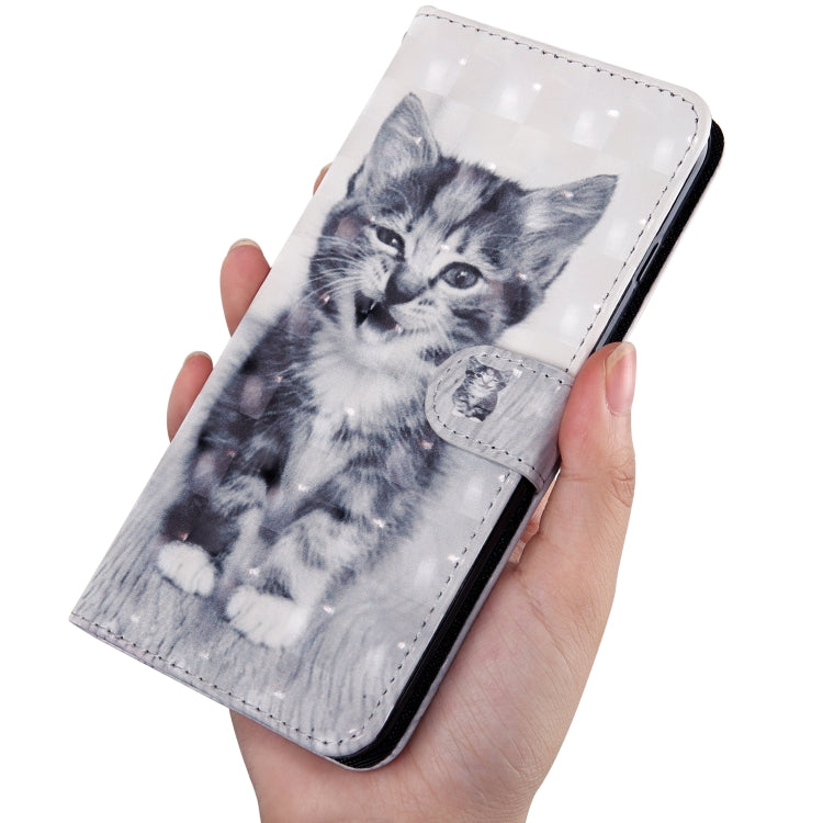 3D Painting Pattern Coloured Drawing Horizontal Flip TPU + PU Leather Case with Holder & Card Slots & Wallet For LG K40(Smile Cat) - LG Cases by buy2fix | Online Shopping UK | buy2fix