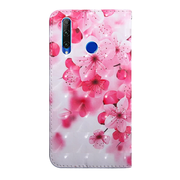 3D Coloured Drawing Pattern Horizontal Flip Leather Case with Holder & Card Slots & Wallet & Lanyard for Huawei Honor 20 Lite(Red Flower) - Honor Cases by buy2fix | Online Shopping UK | buy2fix