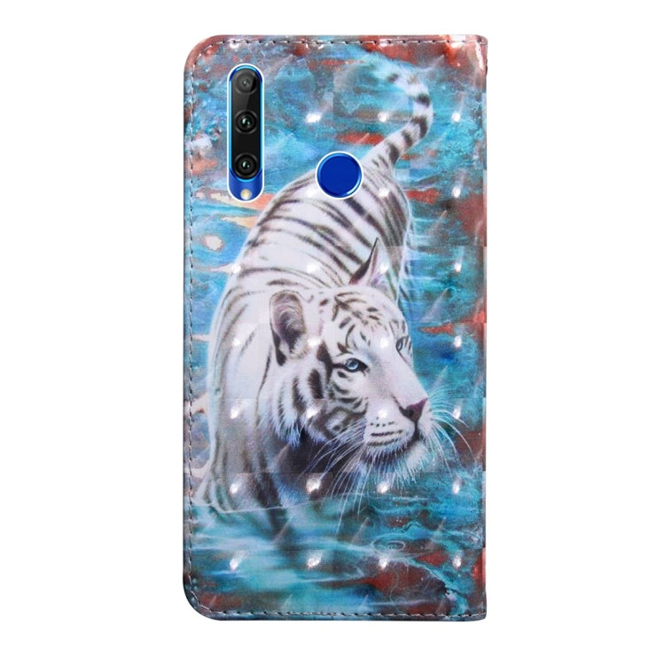 3D Coloured Drawing Pattern Horizontal Flip Leather Case with Holder & Card Slots & Wallet & Lanyard for Huawei Honor 20 Lite(Downhill Tiger) - Honor Cases by buy2fix | Online Shopping UK | buy2fix