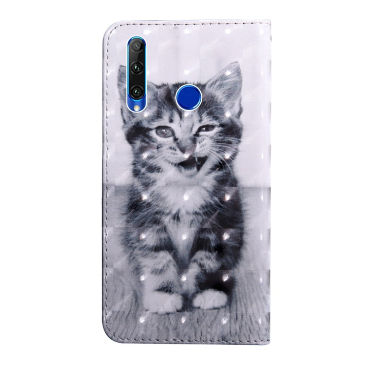 3D Coloured Drawing Pattern Horizontal Flip Leather Case with Holder & Card Slots & Wallet & Lanyard for Huawei Honor 20 Lite(Cheshire Cat) - Honor Cases by buy2fix | Online Shopping UK | buy2fix