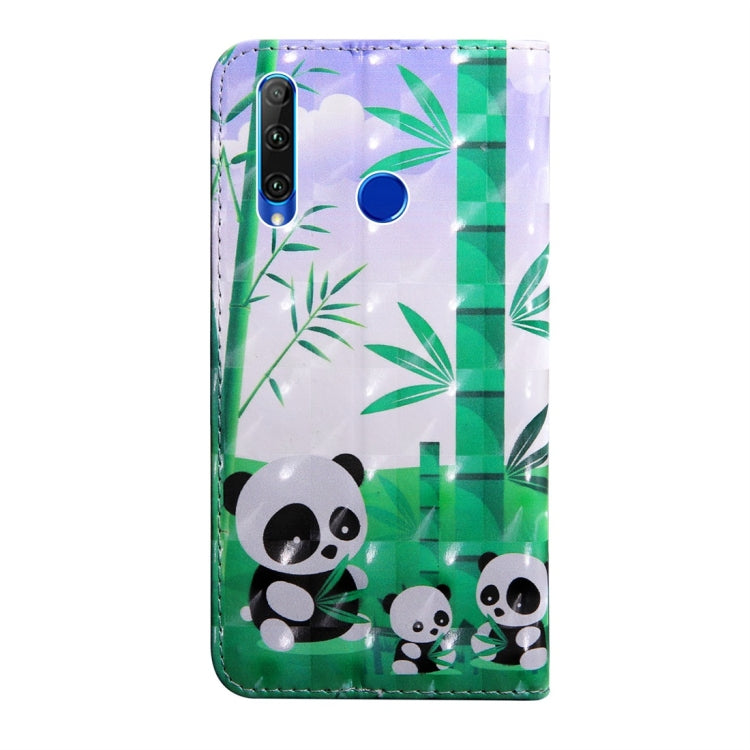 3D Coloured Drawing Pattern Horizontal Flip Leather Case with Holder & Card Slots & Wallet & Lanyard for Huawei Honor 20 Lite(Eating Bamboo Panda) - Honor Cases by buy2fix | Online Shopping UK | buy2fix