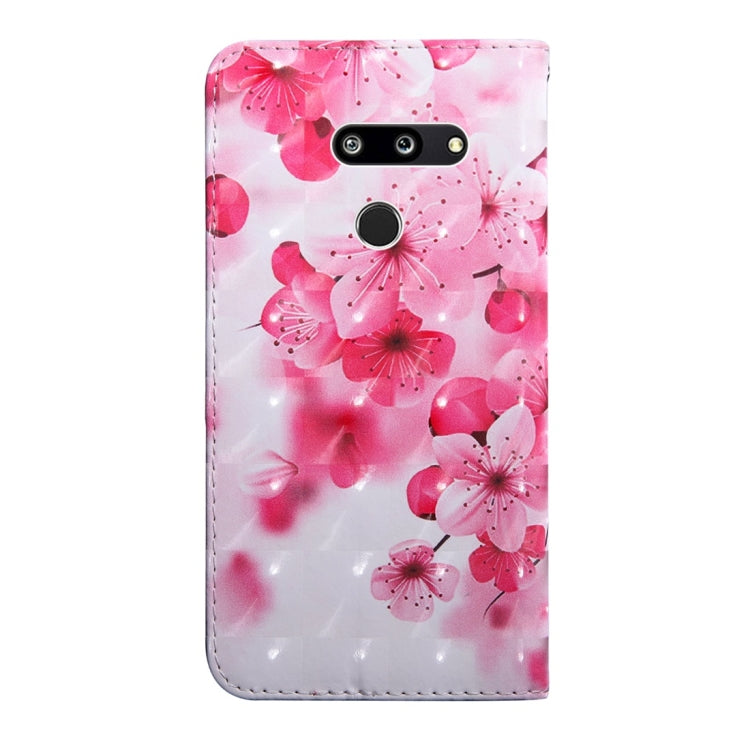 3D Coloured Drawing Pattern Horizontal Flip Leather Case with Holder & Card Slots & Wallet & Lanyard for LG K50 / Q60(Red Flower) - LG Cases by buy2fix | Online Shopping UK | buy2fix