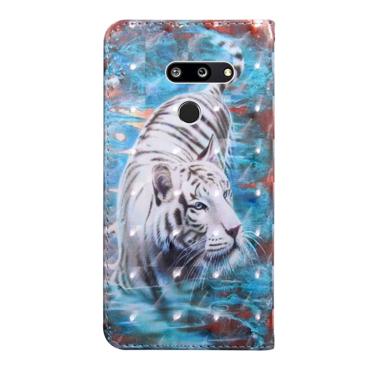 3D Coloured Drawing Pattern Horizontal Flip Leather Case with Holder & Card Slots & Wallet & Lanyard for LG K50 / Q60(Downhill Tiger) - LG Cases by buy2fix | Online Shopping UK | buy2fix