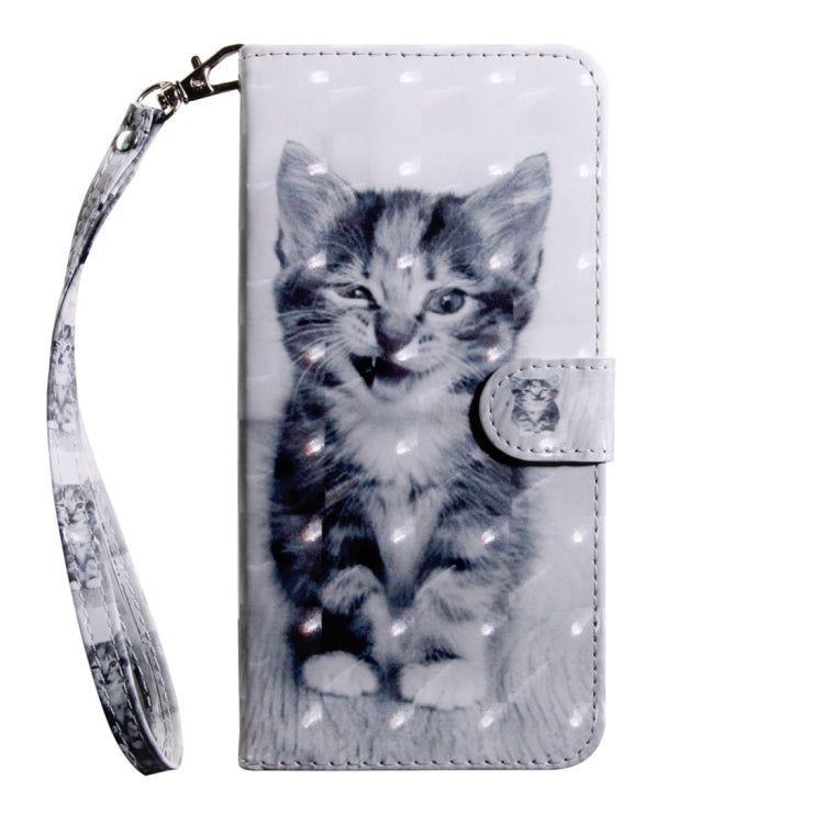 3D Coloured Drawing Pattern Horizontal Flip Leather Case with Holder & Card Slots & Wallet & Lanyard for LG K50 / Q60(Cheshire Cat) - LG Cases by buy2fix | Online Shopping UK | buy2fix