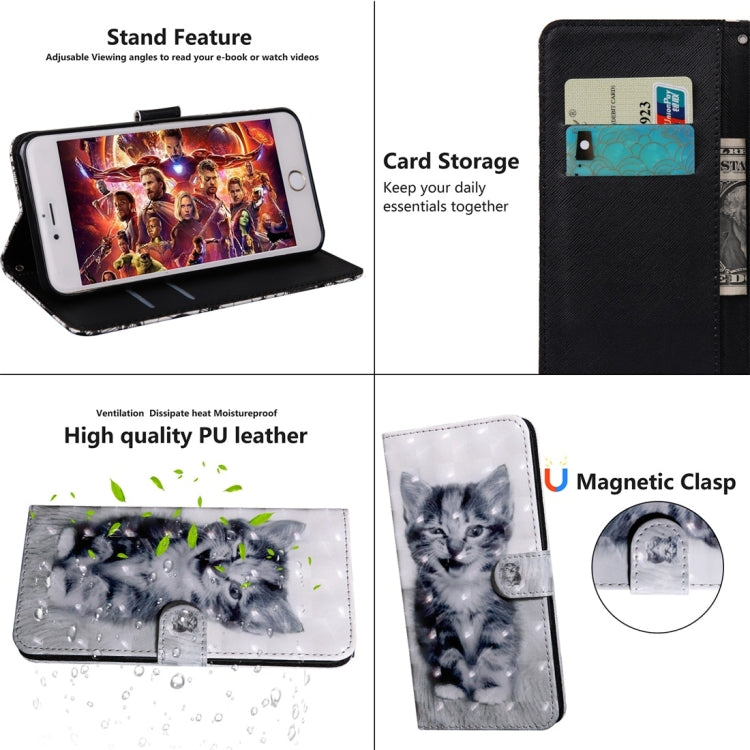 3D Coloured Drawing Pattern Horizontal Flip Leather Case with Holder & Card Slots & Wallet & Lanyard for LG K50 / Q60(Cheshire Cat) - LG Cases by buy2fix | Online Shopping UK | buy2fix