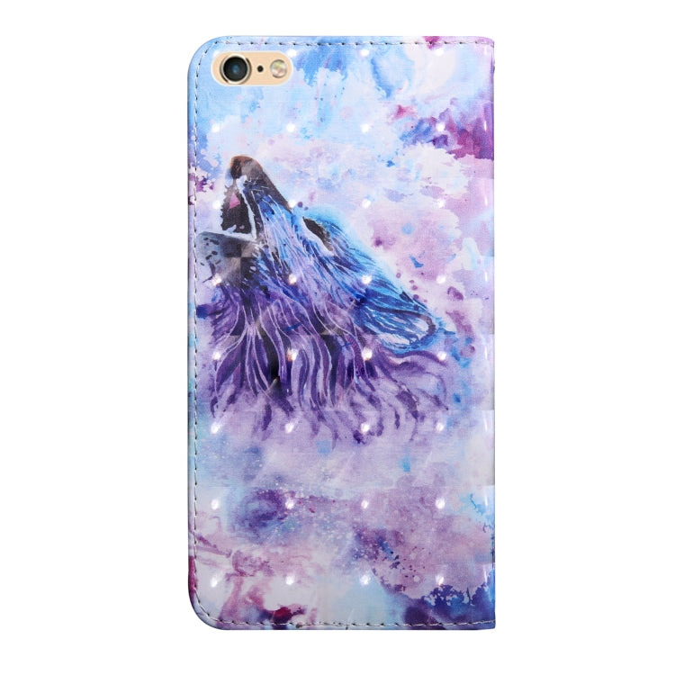 3D Painting Pattern Coloured Drawing Horizontal Flip TPU + PU Leather Case with Holder & Card Slots & Wallet For iPhone 7 Plus / 8 Plus(Roaring Wolf) - More iPhone Cases by buy2fix | Online Shopping UK | buy2fix