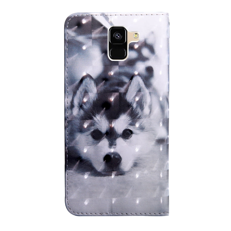 3D Painting Pattern Coloured Drawing Horizontal Flip TPU + PU Leather Case with Holder & Card Slots & Wallet For Galaxy A6 (2018)(Husky) - Galaxy Phone Cases by buy2fix | Online Shopping UK | buy2fix