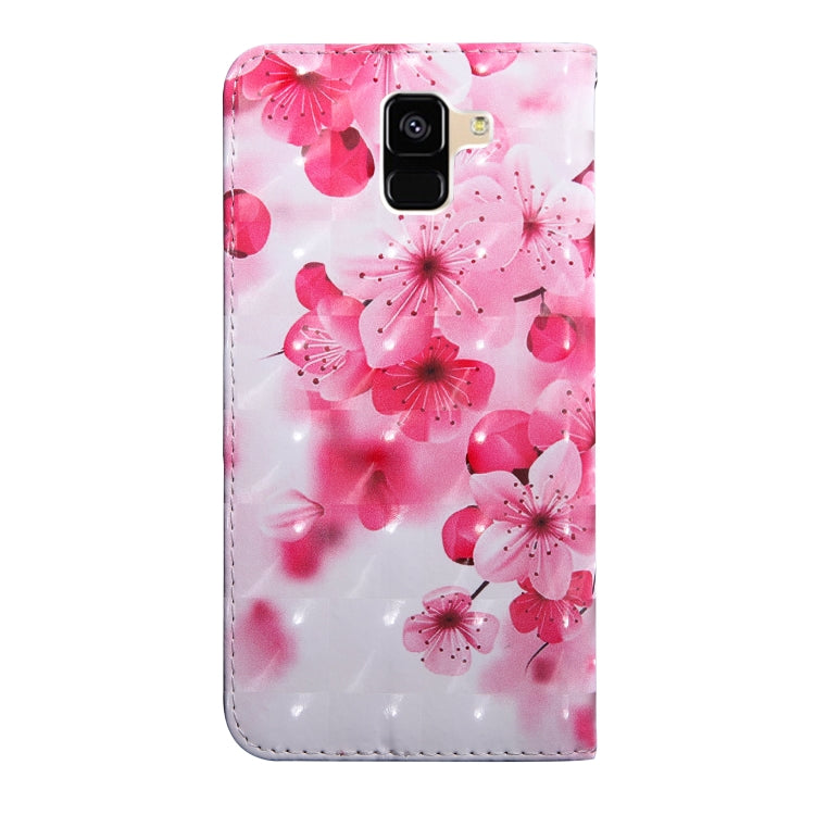 3D Painting Pattern Coloured Drawing Horizontal Flip TPU + PU Leather Case with Holder & Card Slots & Wallet For Galaxy A6 (2018)(Red Flower) - Galaxy Phone Cases by buy2fix | Online Shopping UK | buy2fix