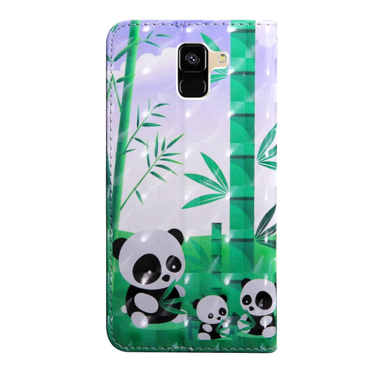 3D Painting Pattern Coloured Drawing Horizontal Flip TPU + PU Leather Case with Holder & Card Slots & Wallet For Galaxy A6 (2018)(Bamboo Panda) - Galaxy Phone Cases by buy2fix | Online Shopping UK | buy2fix